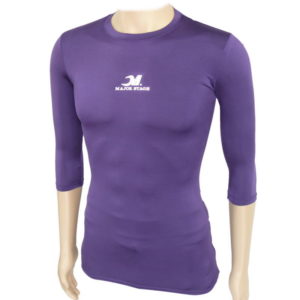 アンダーシャツ ムーブフィット Tネック7分袖 バイオレット
