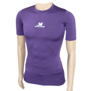 アンダーシャツ ムーブフィット Tネック半袖 バイオレット