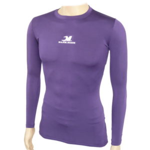 アンダーシャツ ムーブフィット Tネック長袖 バイオレット
