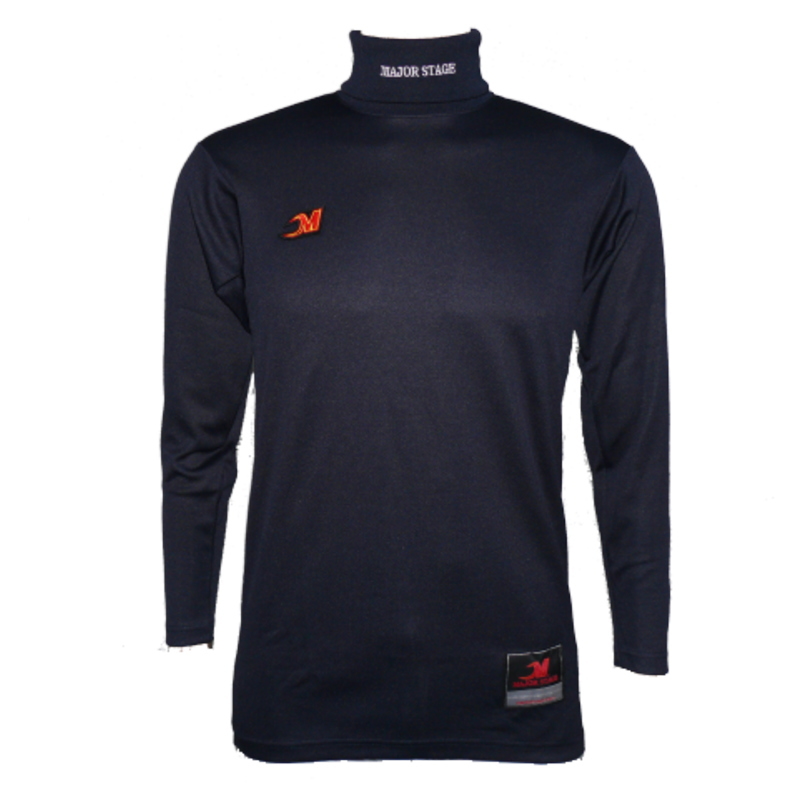 アンダーシャツ（保温） タートルネック 長袖 ネイビー