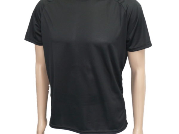 Tネックシャツ(半袖) ルーズフィットタイプ MSU-601 ブラック
