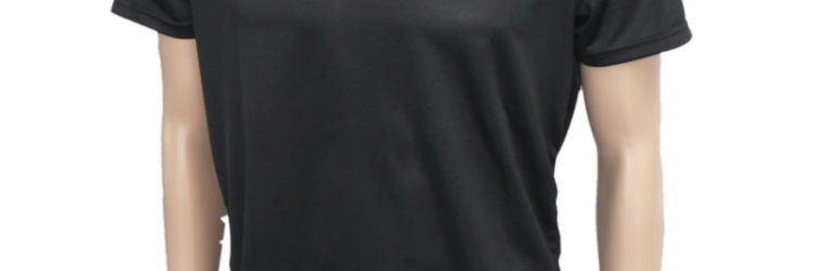 Tネックシャツ(半袖) ルーズフィットタイプ MSU-601 ブラック